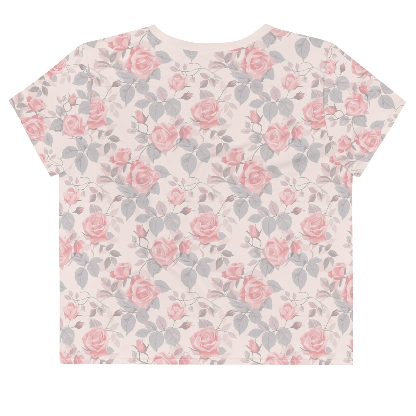 Cute Rose Vintage Cottagecore-Inspired Crop Tee