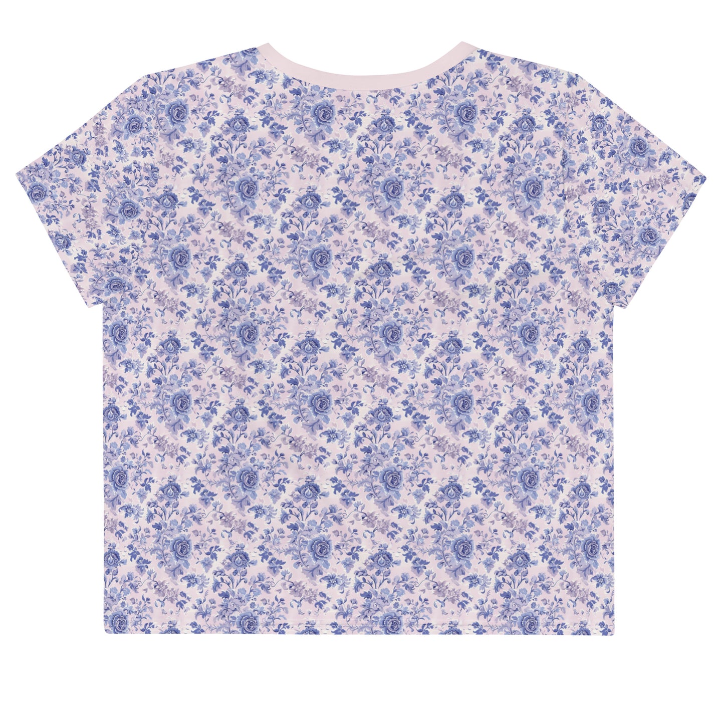 Lilac Rose Nostalgia Vintage Cottagecore-Inspired Crop Tee