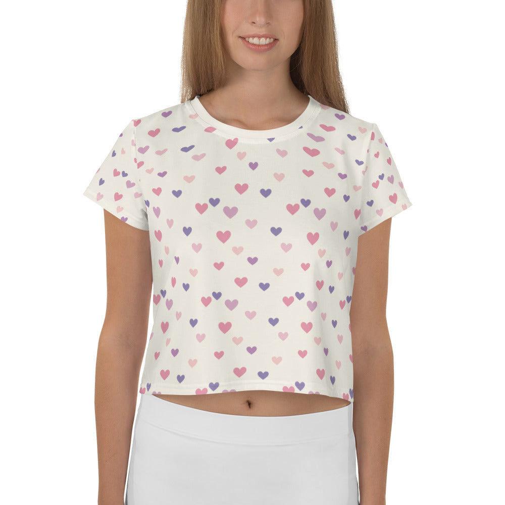 SweetHeart Vintage Cottagecore-Inspired Crop Tee