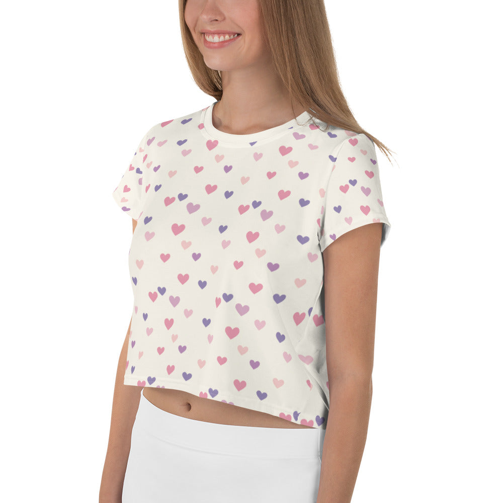 SweetHeart Vintage Cottagecore-Inspired Crop Tee