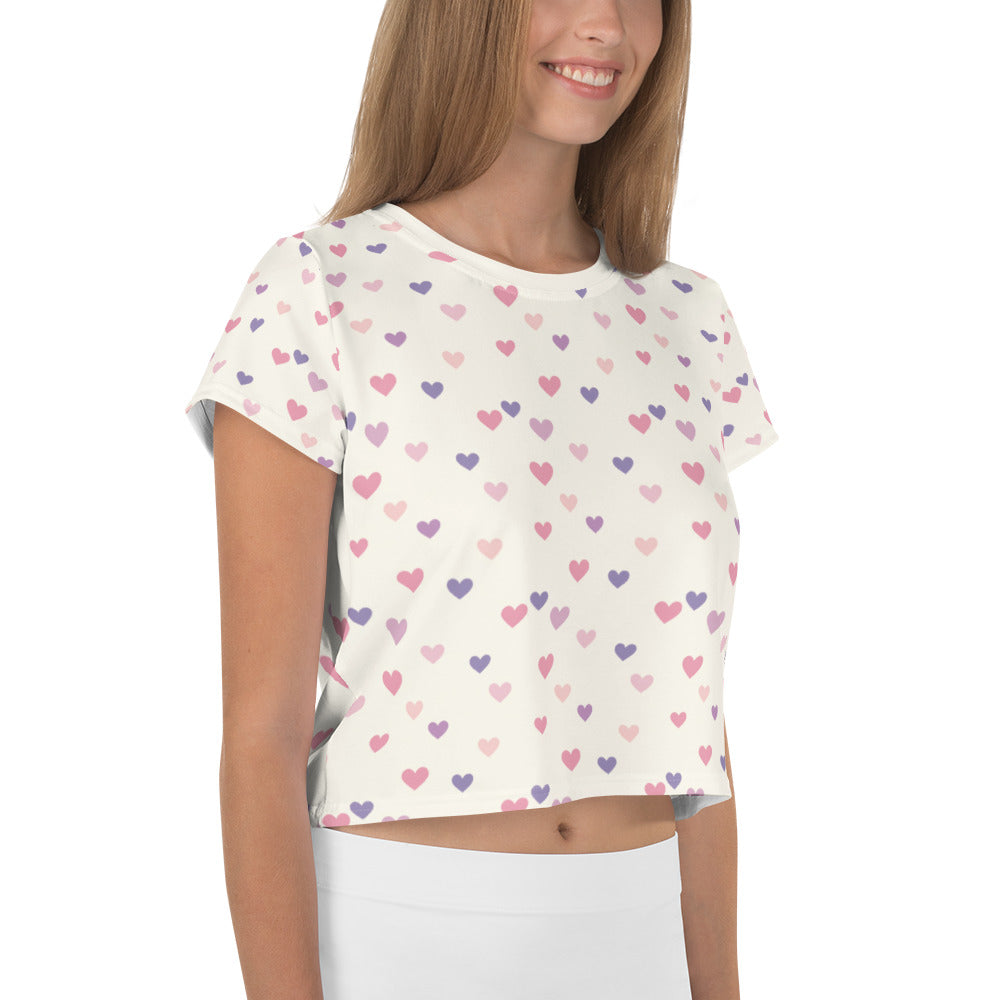 SweetHeart Vintage Cottagecore-Inspired Crop Tee