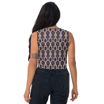 Victorian Filigree Dark Ambiance Crop Top