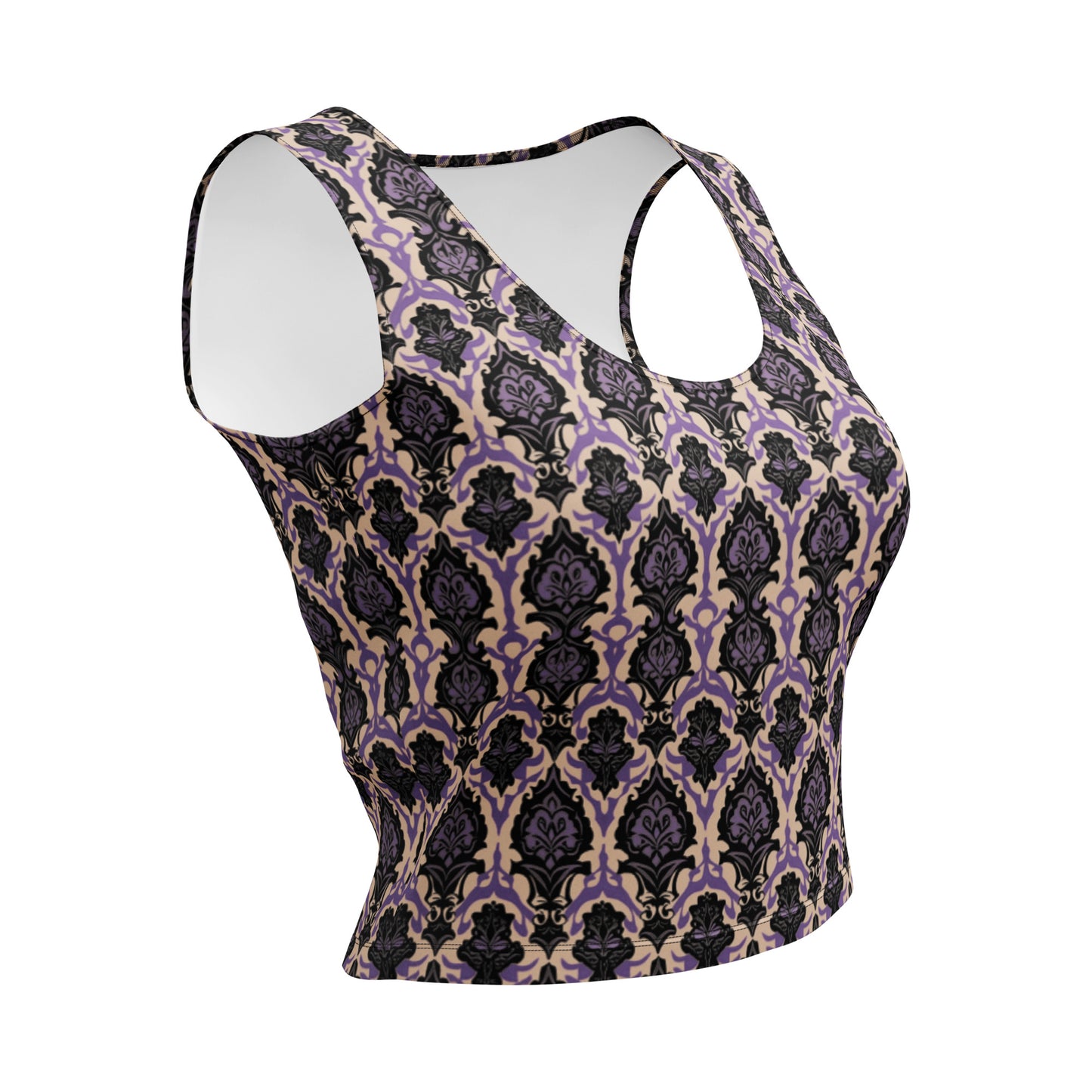 Victorian Filigree Dark Ambiance Crop Top