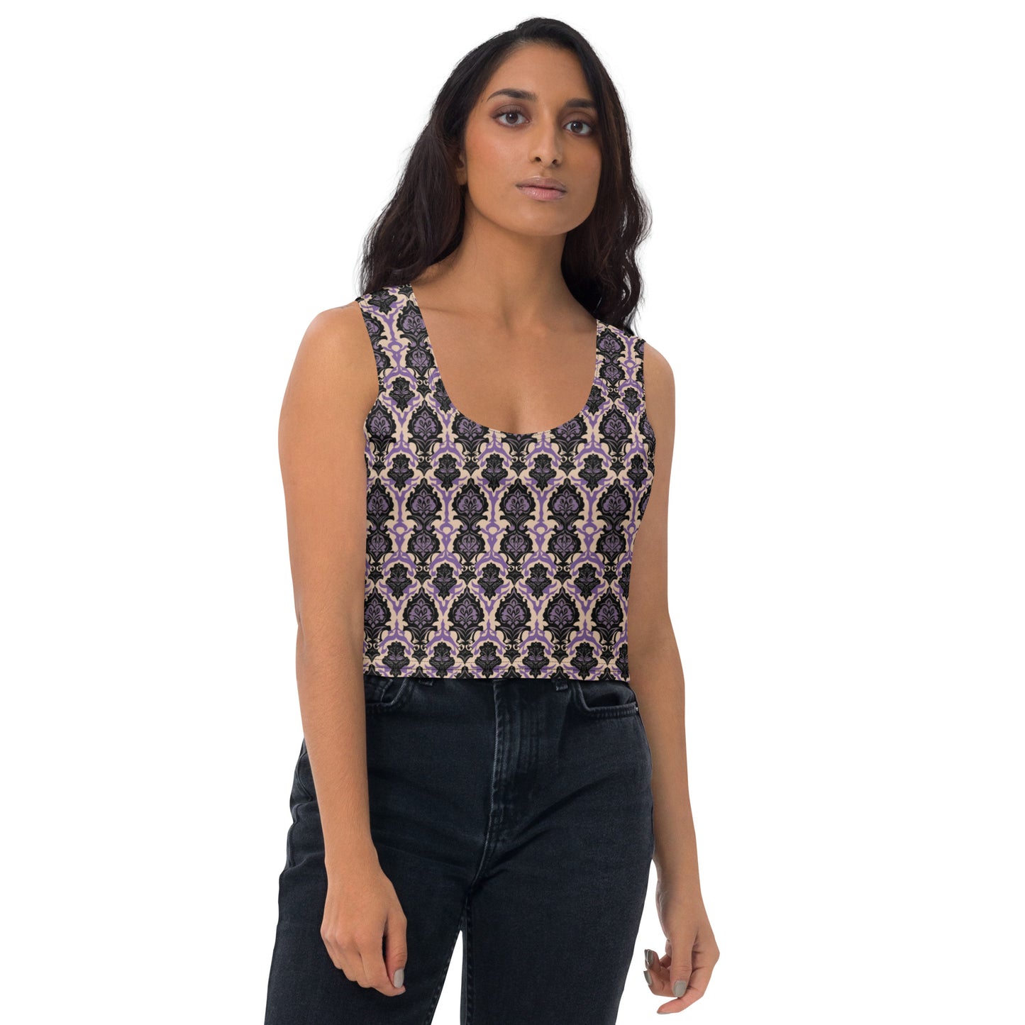 Victorian Filigree Dark Ambiance Crop Top