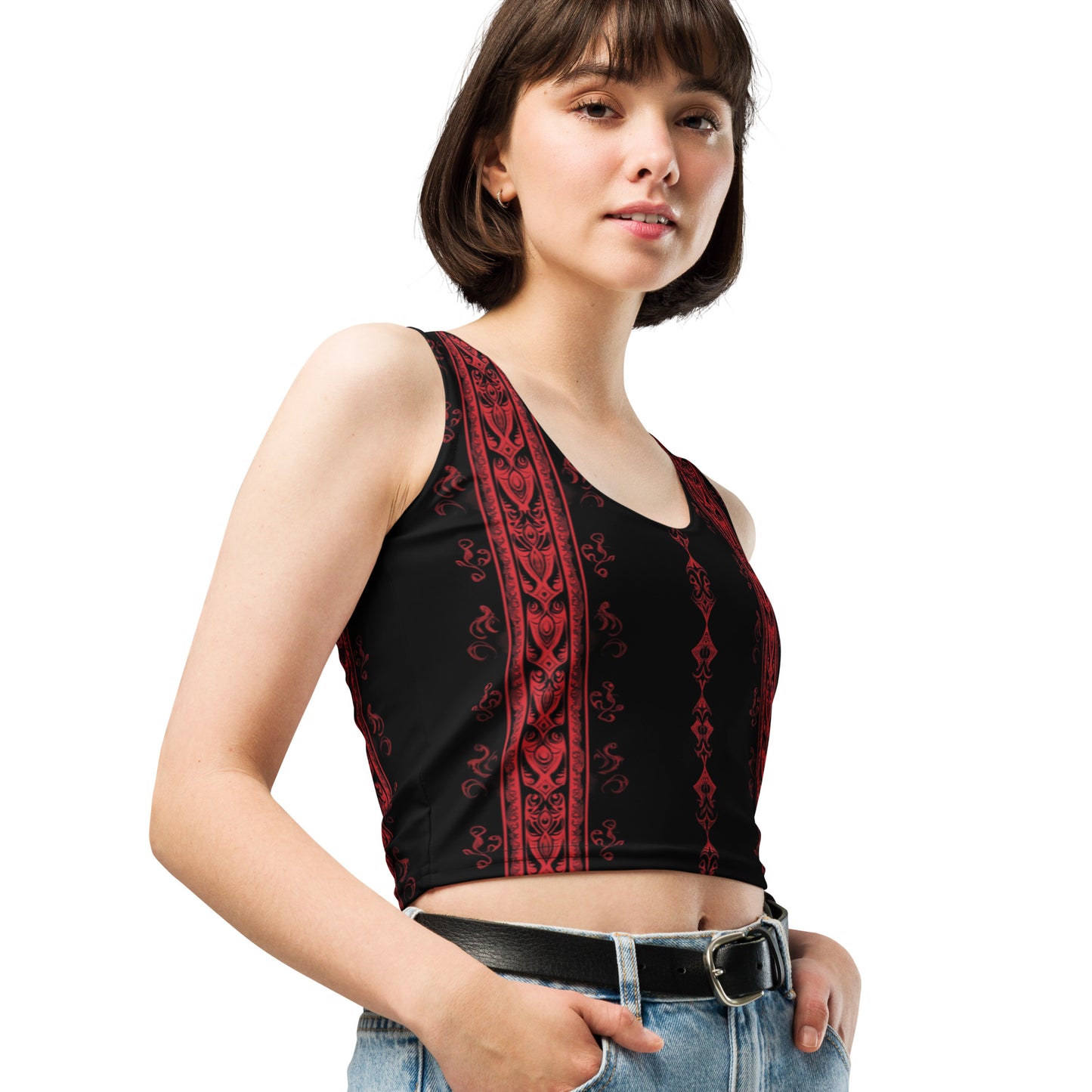 Zodiac Allusion Dark Ambiance Crop Top