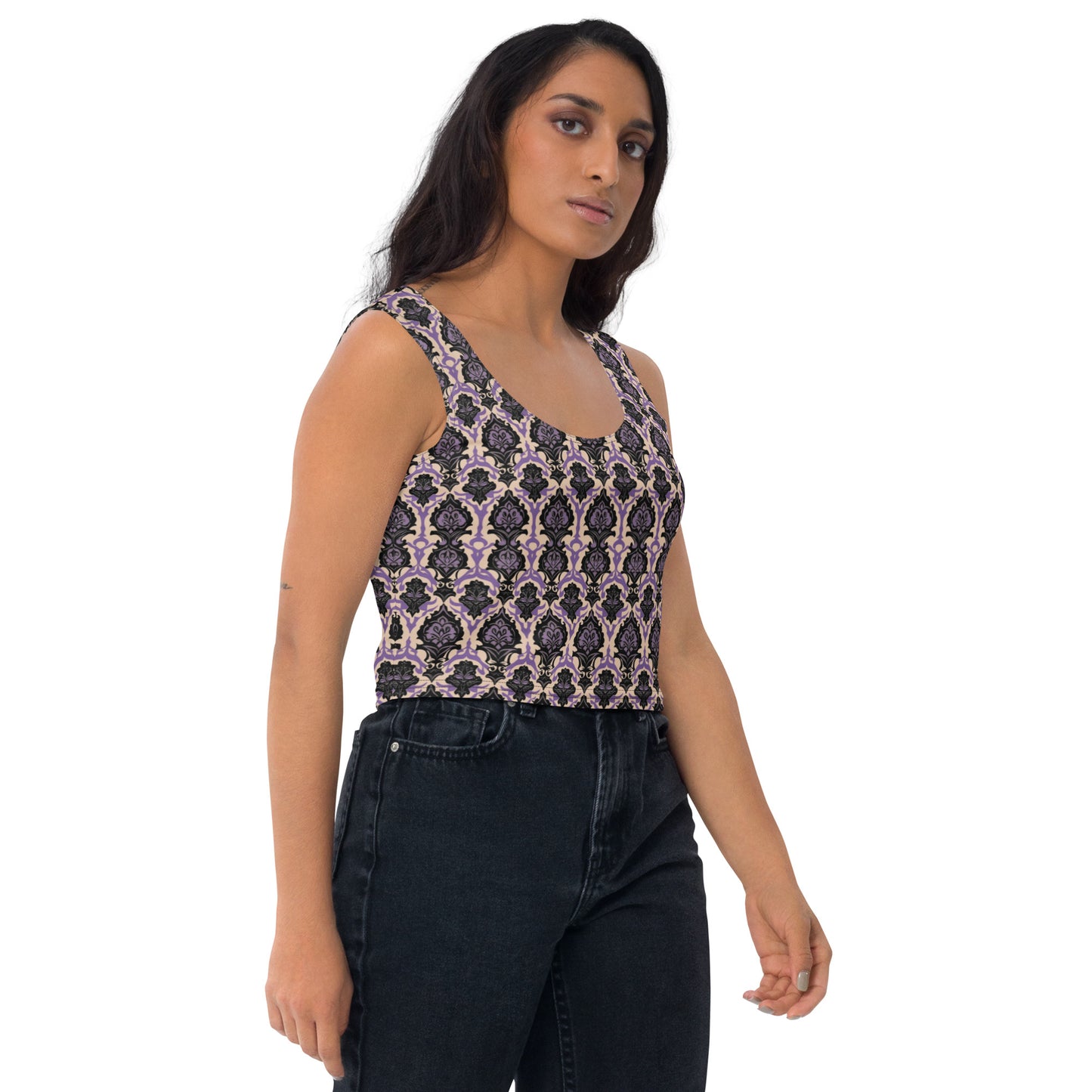 Victorian Filigree Dark Ambiance Crop Top