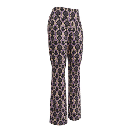 Victorian Filigree Dark Ambiance Flared Pull On Pants