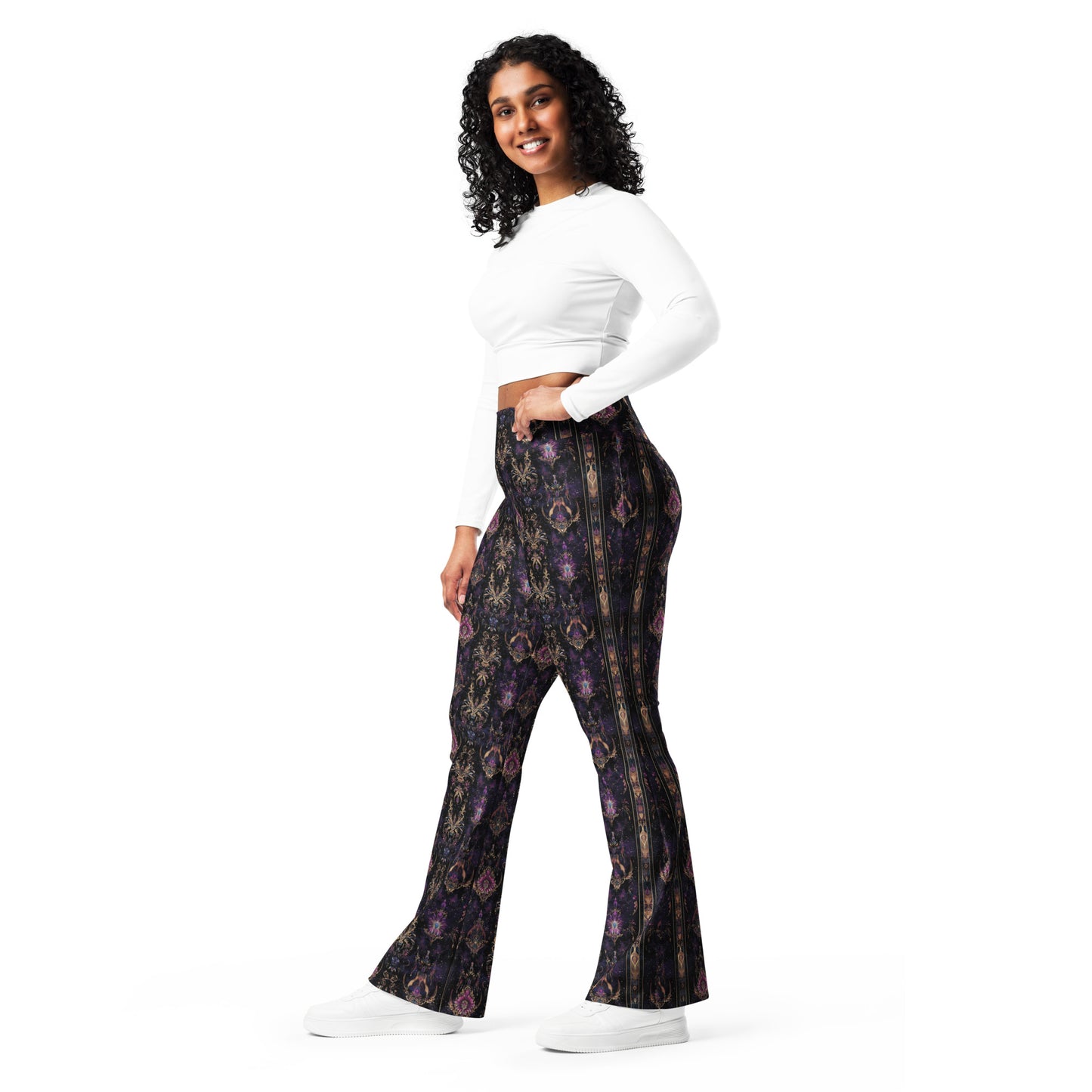 Esoteric Beauty Dark Ambiance Flared Pull On Pants