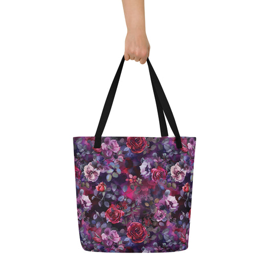 Lucid Dream Vintage Cottagecore-Inspired Large Tote Bag