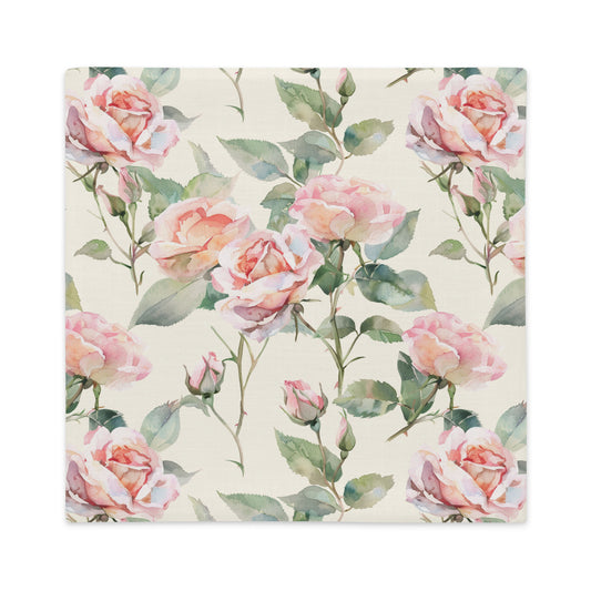 Rose Enchantment Vintage Cottagecore-Inspired Decorative Pillow Case