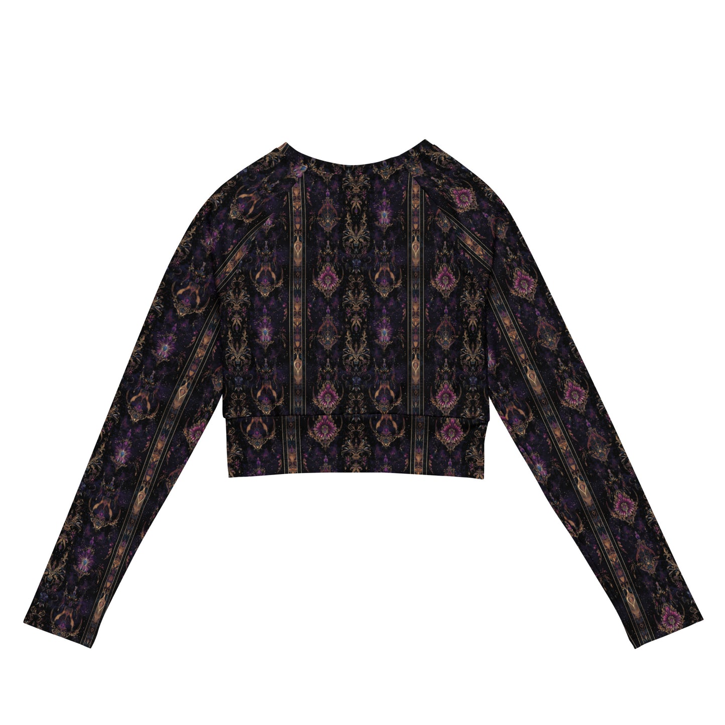 Esoteric Beauty Dark Ambiance Long-Sleeve Crop Top