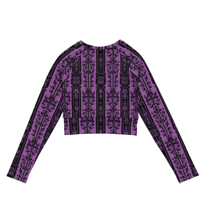 Gothic Rivalry Dark Ambiance  Long-Sleeve Crop Top