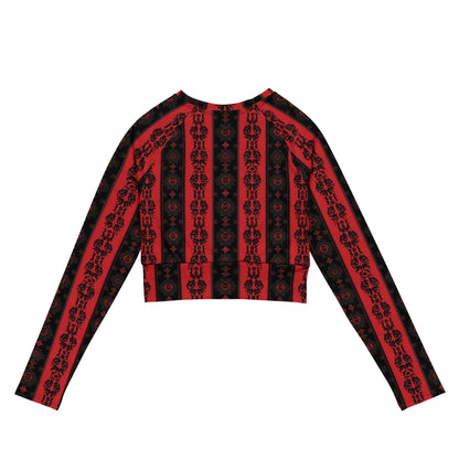 Blood Penitence Dark Ambiance Long-Sleeve Crop Top