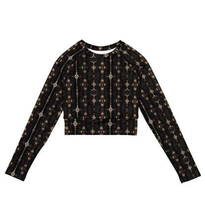 Starlight Magic Dark Ambiance Long-Sleeve Crop Top