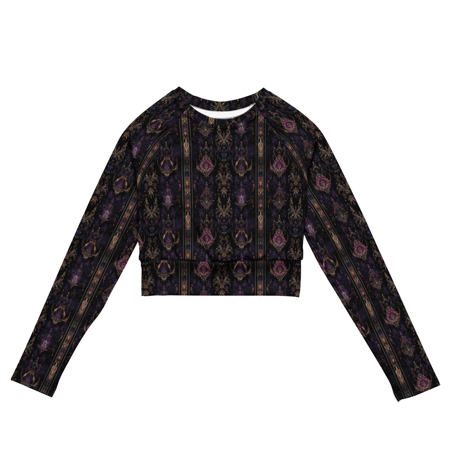 Esoteric Beauty Dark Ambiance Long-Sleeve Crop Top