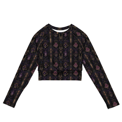 Esoteric Beauty Dark Ambiance Long-Sleeve Crop Top