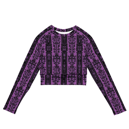 Gothic Rivalry Dark Ambiance  Long-Sleeve Crop Top