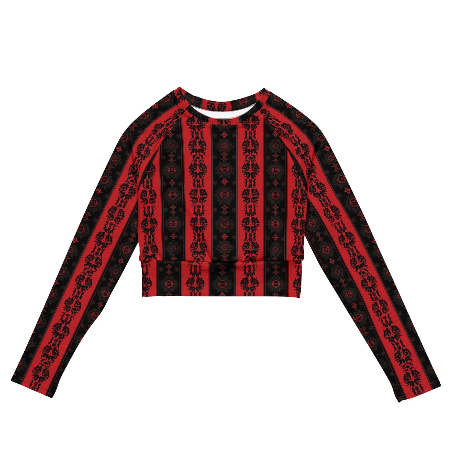 Blood Penitence Dark Ambiance Long-Sleeve Crop Top