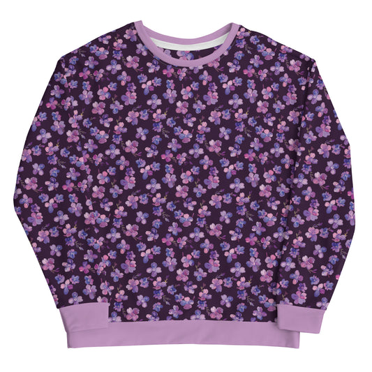 Violet Vintage Cottagecore-Inspired Crewneck Sweater