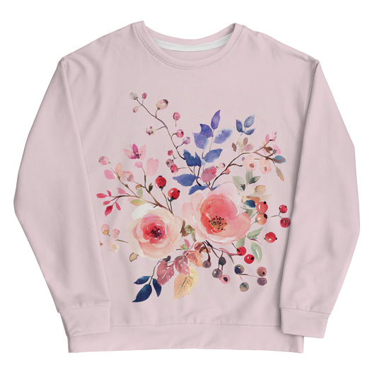 Beautiful Bloom Vintage Cottagecore-Inspired Crewneck Sweater