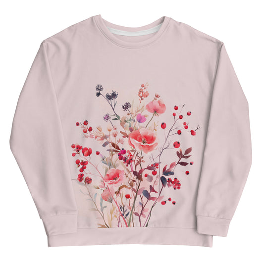 Present Nostalgia Vintage Cottagecore-Inspired Crewneck Sweater