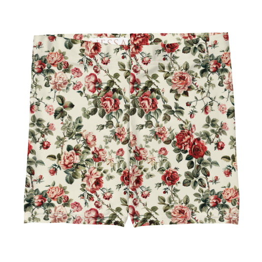 Rustic Rose Petal Vintage Cottagecore-Inspired Shorts