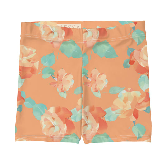 Morning Glory Rose Vintage Cottagecore-Inspired Shorts