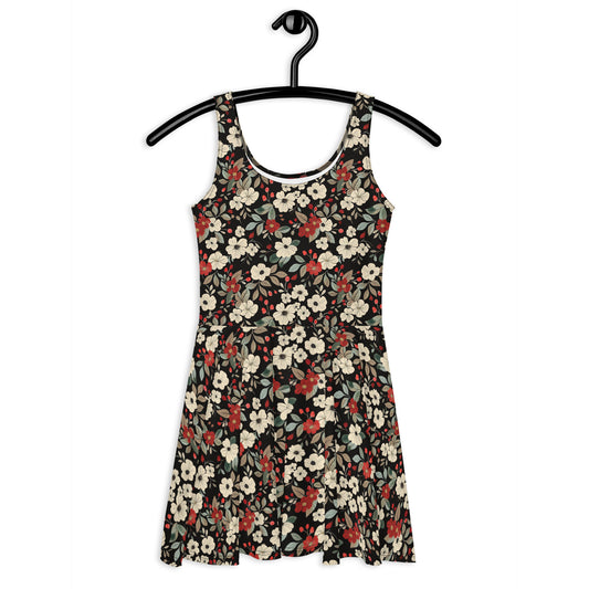 Floral Meadow Whisper Vintage Cottagecore-Inspired Dress