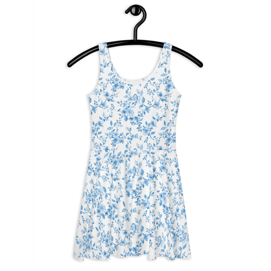 Floral Toile Vintage Cottagecore-Inspired Dress