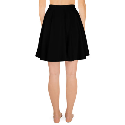 Black Flared Dark Ambiance Pull On Skirt