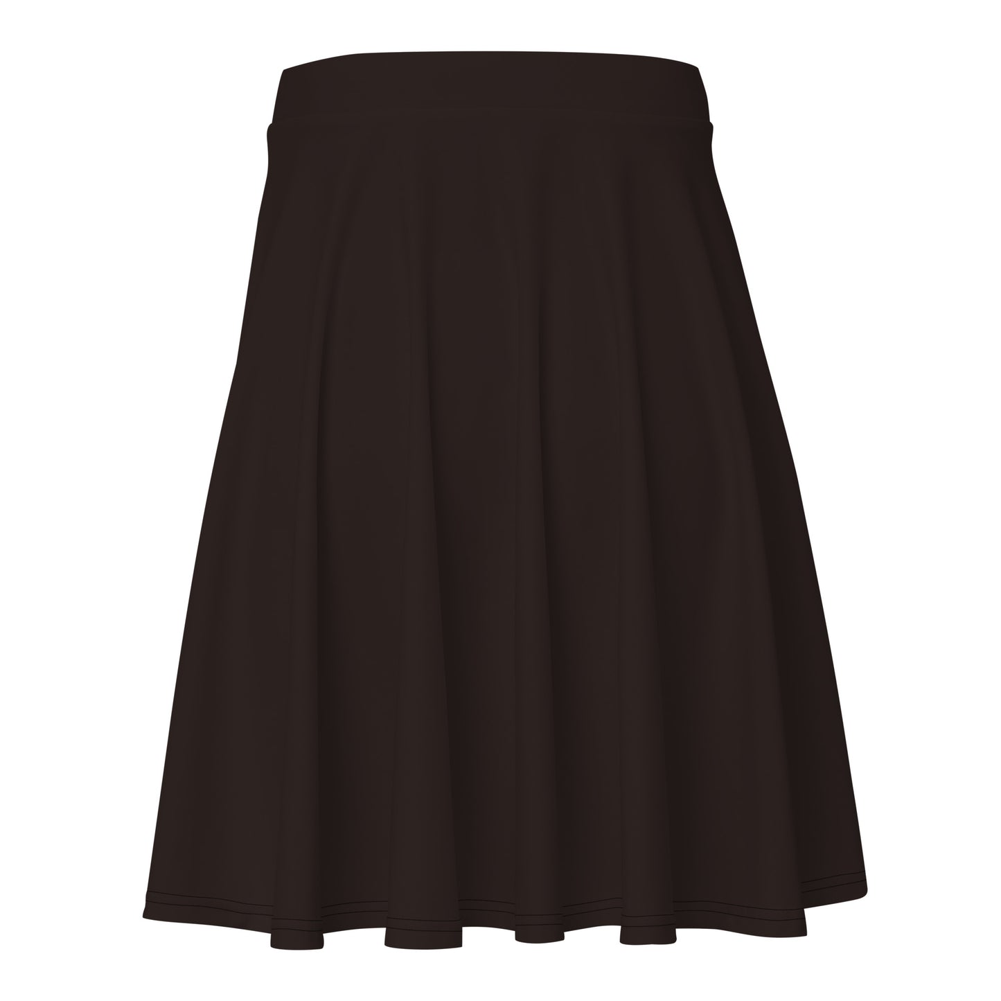 Brownish Black Dark Ambiance Flared Pull On Skirt