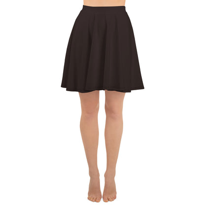 Brownish Black Dark Ambiance Flared Pull On Skirt