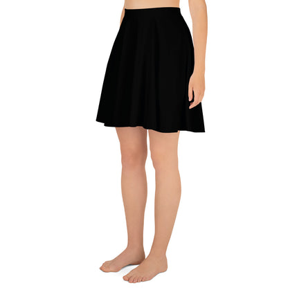 Black Flared Dark Ambiance Pull On Skirt