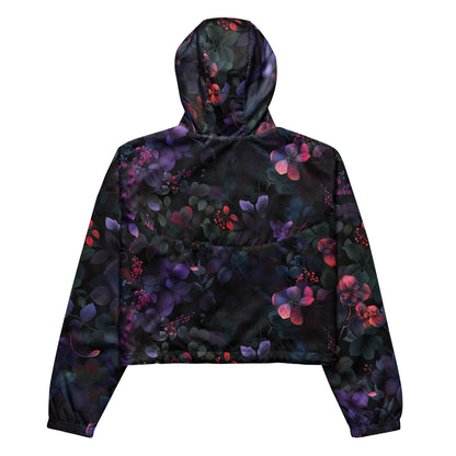 Nocturnal Bloom Dark Ambiance Cropped Windbreaker