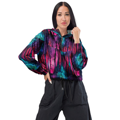 Phantom's Whisper Dark Ambiance Cropped Windbreaker