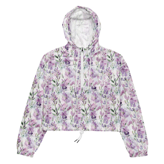 Honeybee Haven Vintage Cottagecore-Inspired Cropped Windbreaker