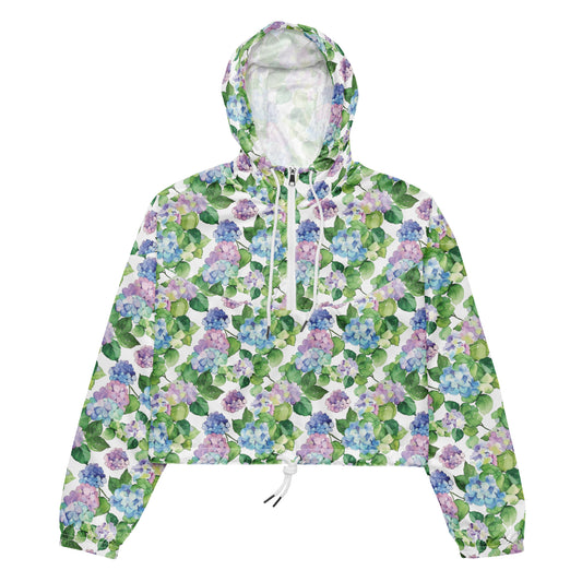 Cottage Garden Grace Vintage Cottagecore-Inspired Cropped Windbreaker