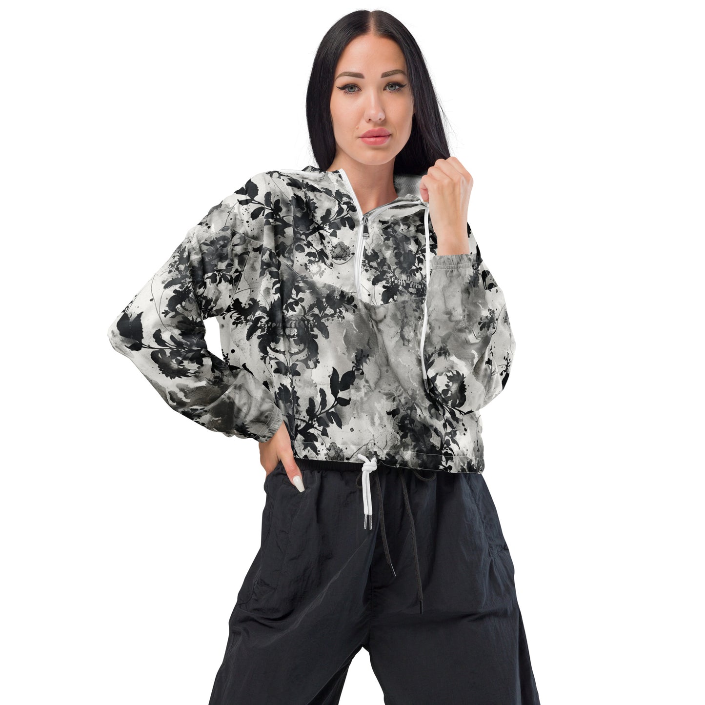 Dark Shine Dark Ambiance Cropped Windbreaker