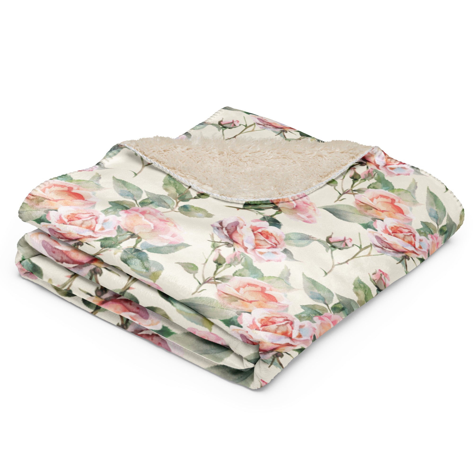 NEW 2- VS outlets Sherpa Blankets in Roses